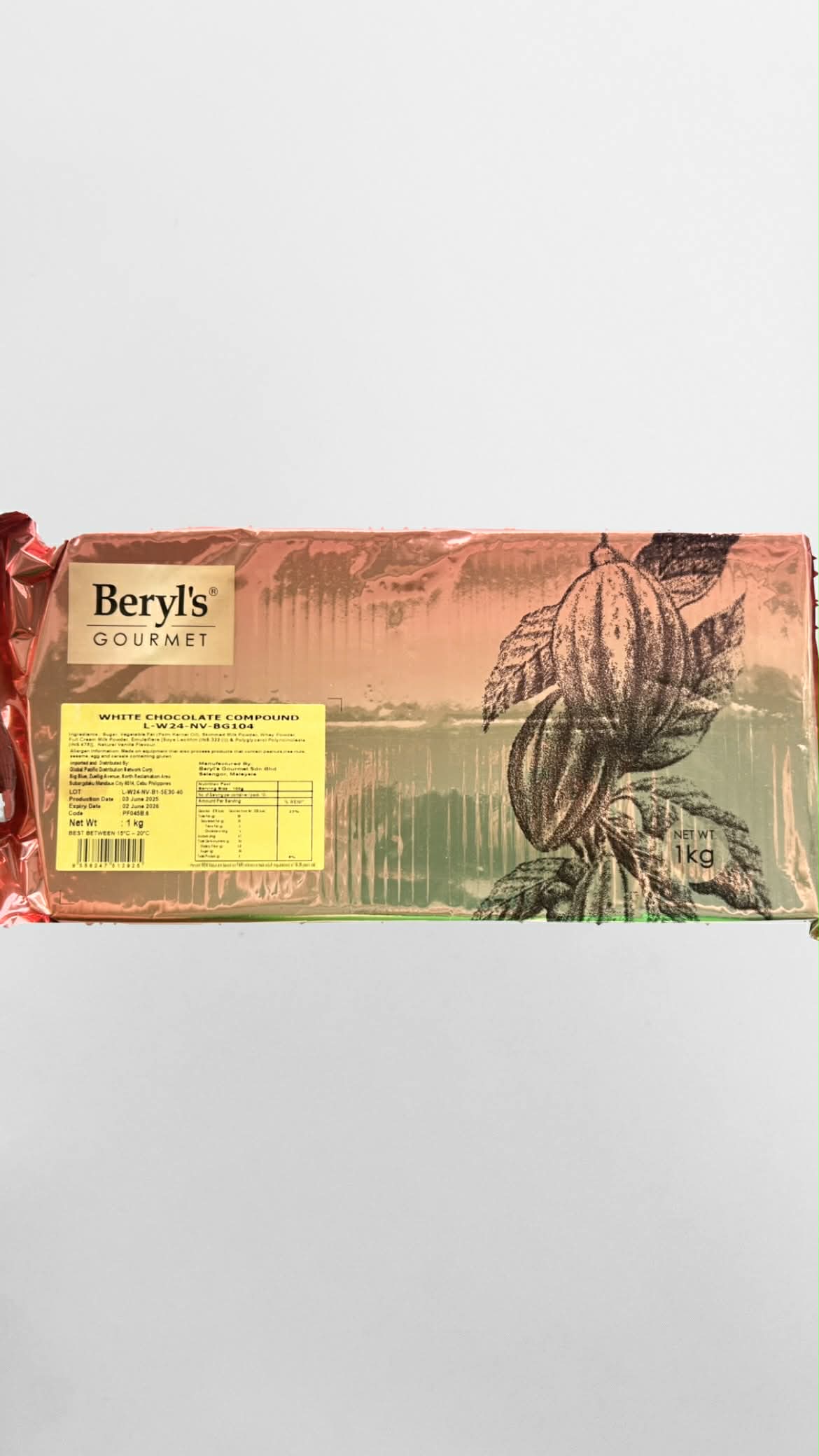Beryl's Gourmet Dark Chocolate 1kg