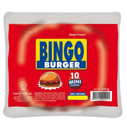 CDO Bingo Beef Burger Mini 230g
