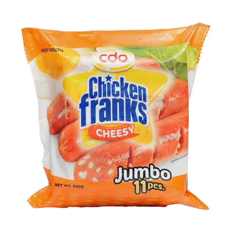 CDO Chicken Franks Cheesy Jumbo 500g