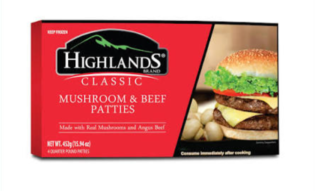 CDO Highlands Classic Mushroom & beef Patties 452g