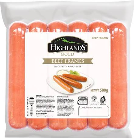 CDO Highlands Gold Beef Franks 500g