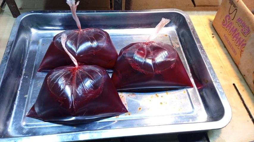 Pork blood (dugo)